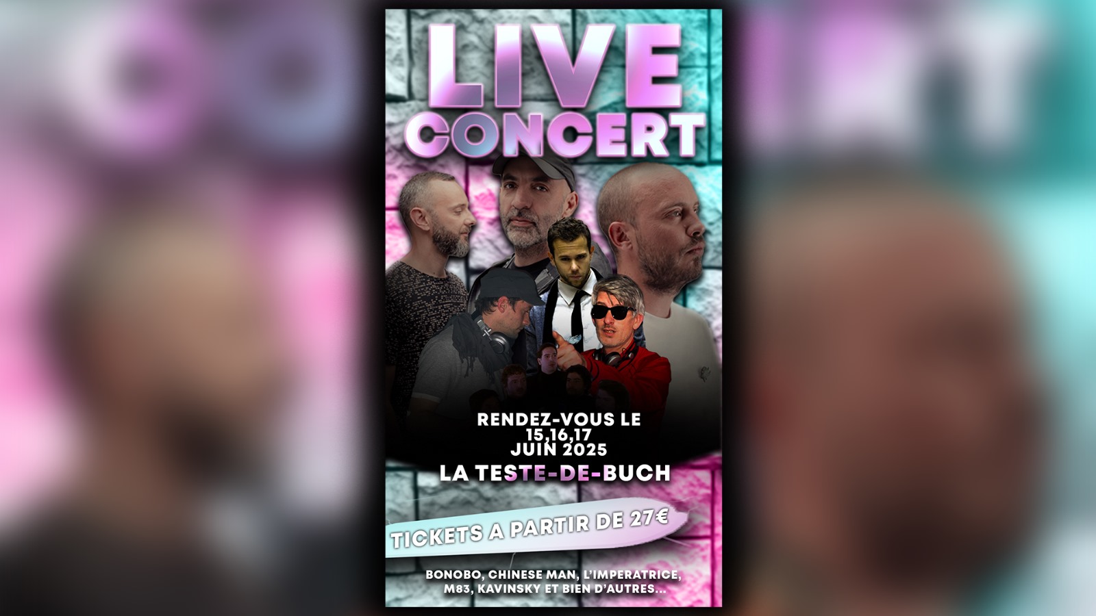 poster avec les artistes du festival